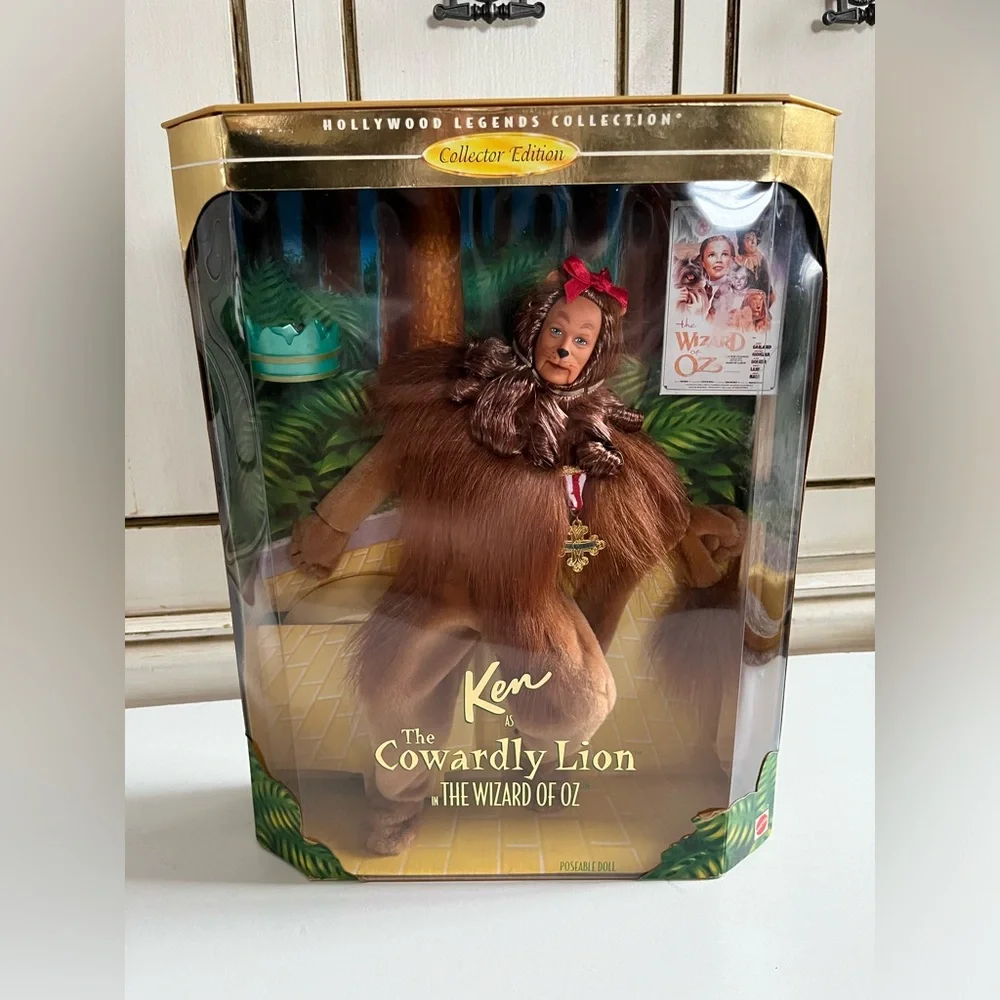 New Barbie 1996 Ken as the Cowardly Lion Wizard of Oz Hollywood Legends Doll